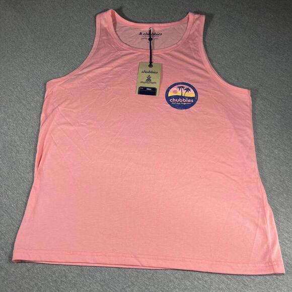 Chubbies “skys out thighs out”’The Trop and Lock Beachy Tank Top Mens Small - Picture 2 of 7